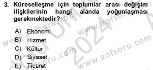 Aile Ekonomisi Dersi Ara Sınavı Deneme Sınav Soruları 3. Soru
