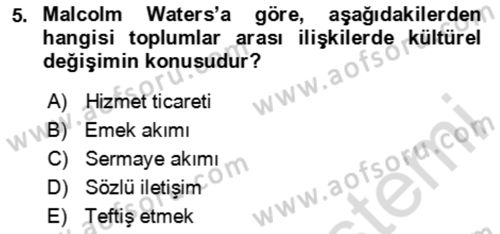 Aile Ekonomisi Dersi 2024 - 2025 Yılı (Vize) Ara Sınav Soruları 5. Soru