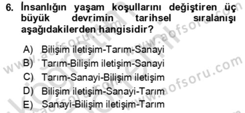 Aile Ekonomisi Dersi Ara Sınavı Deneme Sınav Soruları 6. Soru