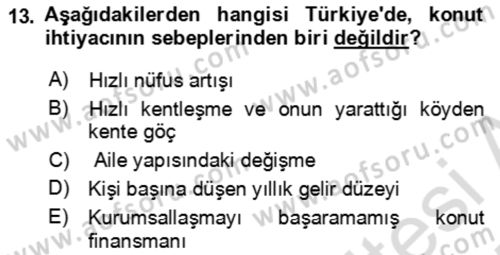 Aile Ekonomisi Dersi 2024 - 2025 Yılı (Final) Dönem Sonu Sınav Soruları 13. Soru