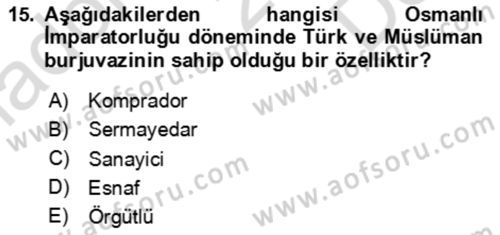Aile Ekonomisi Dersi 2024 - 2025 Yılı (Final) Dönem Sonu Sınav Soruları 15. Soru