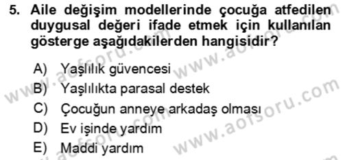 Aile Ekonomisi Dersi 2024 - 2025 Yılı (Final) Dönem Sonu Sınav Soruları 5. Soru