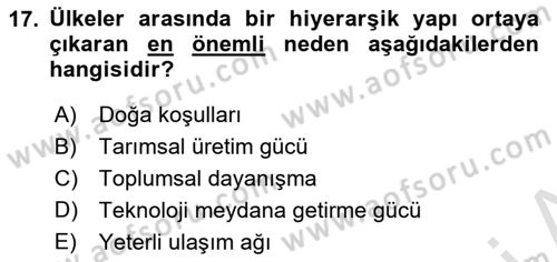 Aile Ekonomisi Dersi 2025 - 2026 Yılı (Final) Dönem Sonu Sınav Soruları 17. Soru