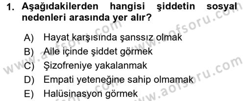 Aile Sağlığı Dersi 2017 - 2018 Yılı (Final) Dönem Sonu Sınav Soruları 1. Soru