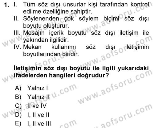 Aile Sağlığı Dersi 2018 - 2019 Yılı (Final) Dönem Sonu Sınavı 1. Soru