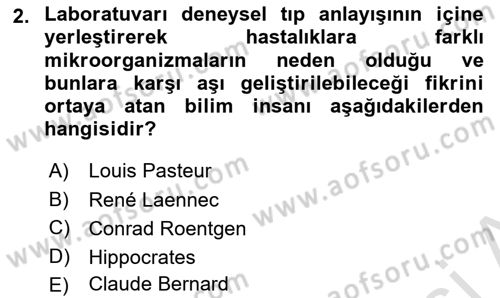 Aile Sağlığı Dersi 2023 - 2024 Yılı Yaz Okulu Sınavı 2. Soru