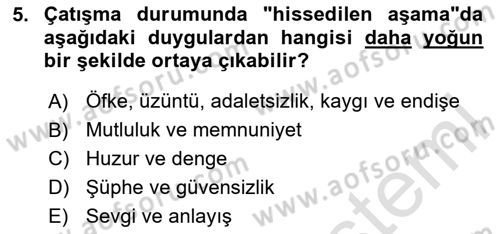 Aile Sağlığı Dersi 2024 - 2025 Yılı (Final) Dönem Sonu Sınav Soruları 5. Soru
