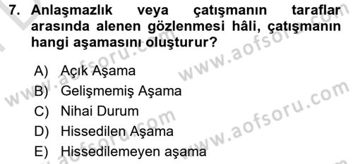 Aile Sağlığı Dersi 2024 - 2025 Yılı (Final) Dönem Sonu Sınav Soruları 7. Soru
