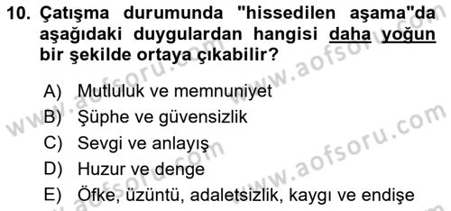 Aile Sağlığı Dersi 2025 - 2026 Yılı (Final) Dönem Sonu Sınav Soruları 10. Soru