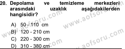 Yiyecek Üretim Temelleri Dersi 2015 - 2016 Yılı (Vize) Ara Sınavı 20. Soru