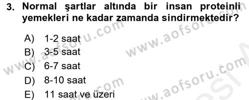 Yiyecek Üretim Temelleri Dersi 2016 - 2017 Yılı (Final) Dönem Sonu Sınavı 3. Soru