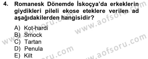 Moda Tasarım Dersi 2012 - 2013 Yılı (Vize) Ara Sınav Soruları 4. Soru