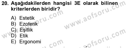 Moda Tasarım Dersi 2012 - 2013 Yılı (Final) Dönem Sonu Sınav Soruları 20. Soru