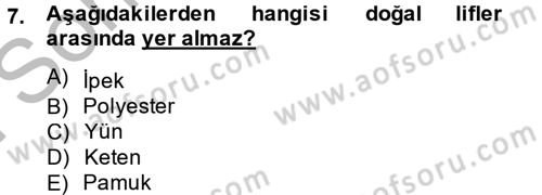 Moda Tasarım Dersi 2012 - 2013 Yılı (Final) Dönem Sonu Sınav Soruları 7. Soru