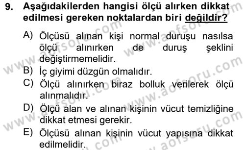 Moda Tasarım Dersi 2012 - 2013 Yılı (Final) Dönem Sonu Sınav Soruları 9. Soru