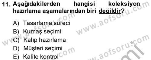 Moda Tasarım Dersi 2013 - 2014 Yılı (Vize) Ara Sınav Soruları 11. Soru