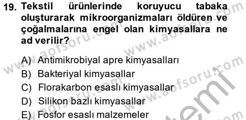 Moda Tasarım Dersi 2013 - 2014 Yılı (Vize) Ara Sınav Soruları 19. Soru