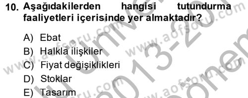 Moda Tasarım Dersi 2013 - 2014 Yılı (Final) Dönem Sonu Sınav Soruları 10. Soru