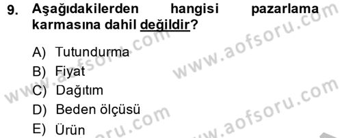Moda Tasarım Dersi 2013 - 2014 Yılı (Final) Dönem Sonu Sınav Soruları 9. Soru