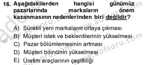 Moda Tasarım Dersi 2013 - 2014 Yılı Tek Ders Sınav Soruları 16. Soru