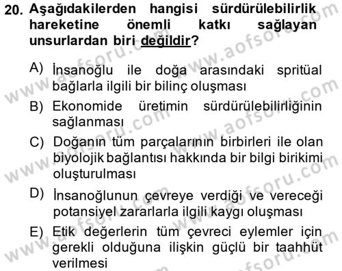 Moda Tasarım Dersi 2013 - 2014 Yılı Tek Ders Sınav Soruları 20. Soru