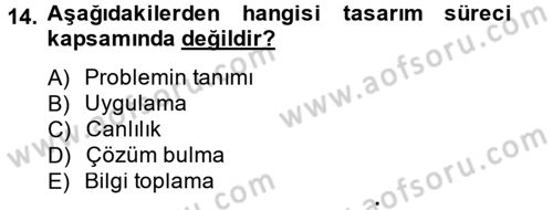 Moda Tasarım Dersi 2014 - 2015 Yılı (Vize) Ara Sınav Soruları 14. Soru