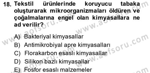Moda Tasarım Dersi 2014 - 2015 Yılı (Vize) Ara Sınav Soruları 18. Soru