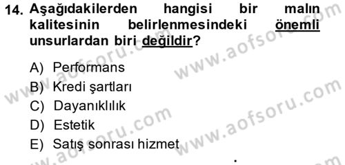 Moda Tasarım Dersi 2014 - 2015 Yılı (Final) Dönem Sonu Sınav Soruları 14. Soru