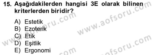 Moda Tasarım Dersi 2014 - 2015 Yılı (Final) Dönem Sonu Sınav Soruları 15. Soru
