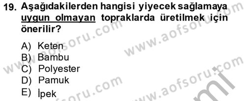 Moda Tasarım Dersi 2014 - 2015 Yılı (Final) Dönem Sonu Sınav Soruları 19. Soru