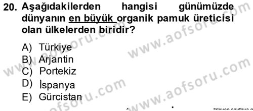 Moda Tasarım Dersi 2014 - 2015 Yılı (Final) Dönem Sonu Sınav Soruları 20. Soru
