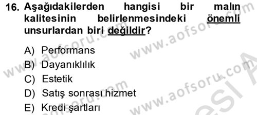 Moda Tasarım Dersi 2014 - 2015 Yılı Tek Ders Sınav Soruları 16. Soru