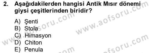 Moda Tasarım Dersi 2014 - 2015 Yılı Tek Ders Sınav Soruları 2. Soru