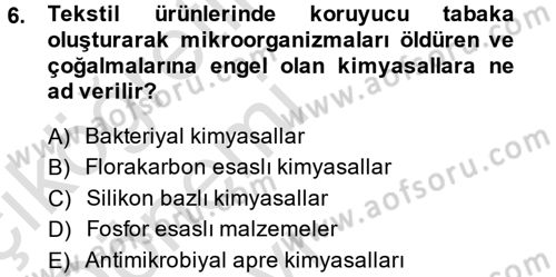Moda Tasarım Dersi 2014 - 2015 Yılı Tek Ders Sınav Soruları 6. Soru