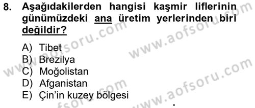 Moda Tasarım Dersi 2014 - 2015 Yılı Tek Ders Sınav Soruları 8. Soru