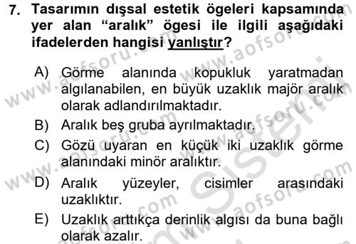 Moda Tasarım Dersi 2015 - 2016 Yılı (Final) Dönem Sonu Sınav Soruları 7. Soru