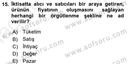 Moda Tasarım Dersi 2015 - 2016 Yılı Tek Ders Sınav Soruları 15. Soru