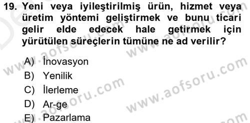 Moda Tasarım Dersi 2015 - 2016 Yılı Tek Ders Sınav Soruları 19. Soru