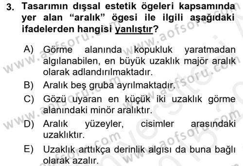 Moda Tasarım Dersi 2015 - 2016 Yılı Tek Ders Sınav Soruları 3. Soru