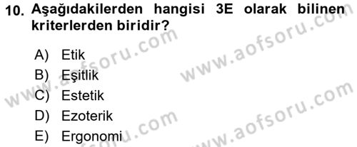 Moda Tasarım Dersi 2016 - 2017 Yılı 3 Ders Sınav Soruları 10. Soru