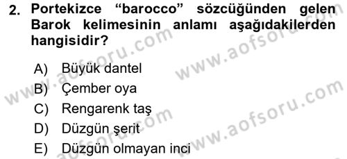 Moda Tasarım Dersi 2016 - 2017 Yılı 3 Ders Sınav Soruları 2. Soru
