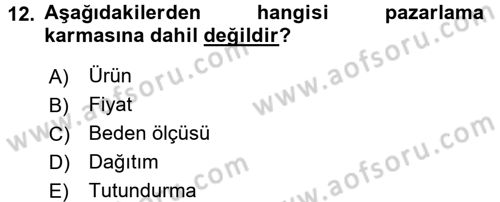 Moda Tasarım Dersi 2016 - 2017 Yılı (Final) Dönem Sonu Sınav Soruları 12. Soru