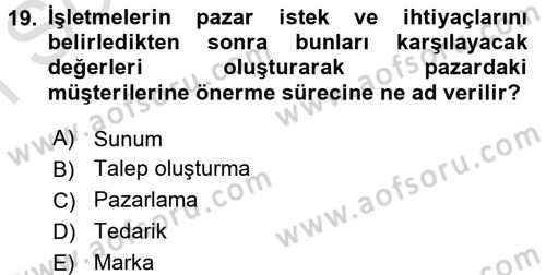 Moda Tasarım Dersi 2016 - 2017 Yılı (Final) Dönem Sonu Sınav Soruları 19. Soru