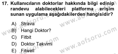 Dijital Ailede Öğrenme Ve Farkındalık Dersi 2024 - 2025 Yılı (Vize) Ara Sınav Soruları 17. Soru