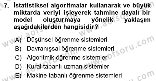 Dijital Ailede Öğrenme Ve Farkındalık Dersi 2024 - 2025 Yılı (Vize) Ara Sınav Soruları 7. Soru