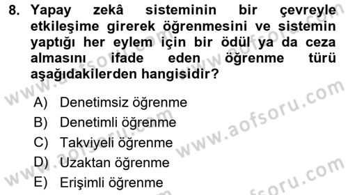 Dijital Ailede Öğrenme Ve Farkındalık Dersi 2024 - 2025 Yılı (Vize) Ara Sınav Soruları 8. Soru