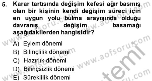 Sağlıklı Yaşam Dersi 2014 - 2015 Yılı (Final) Dönem Sonu Sınav Soruları 5. Soru