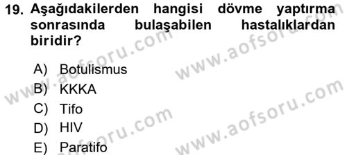 Sağlıklı Yaşam Dersi 2016 - 2017 Yılı 3 Ders Sınav Soruları 19. Soru