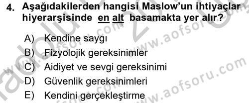 Sağlıklı Yaşam Dersi 2016 - 2017 Yılı 3 Ders Sınav Soruları 4. Soru
