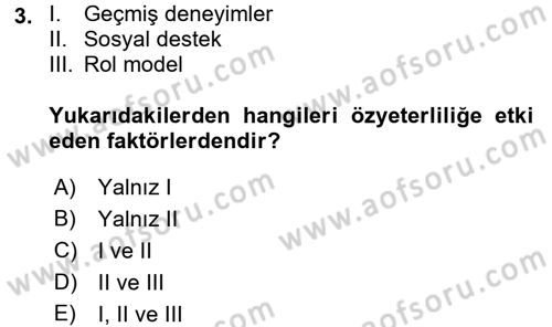 Sağlıklı Yaşam Dersi 2016 - 2017 Yılı (Final) Dönem Sonu Sınav Soruları 3. Soru